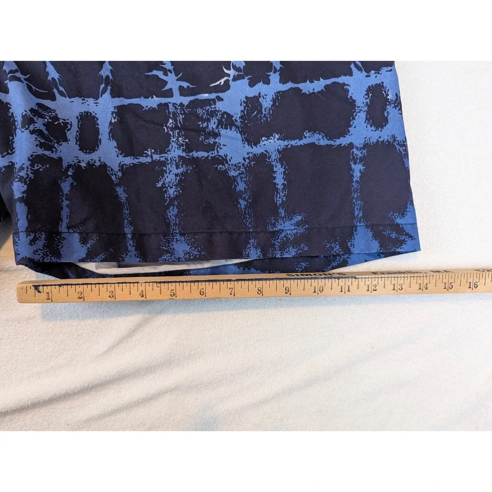Nautica Surf Mens XXL Navy Blue Palm Tree Swim‎ Trunks Shorts Elastic Waist